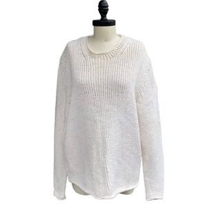 Vintage Brooks Brothers Ivory Heavy Cotton Knit Rollneck Roll Neck Sweater